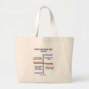 Which Quadrant Are You In? Large Tote Bag