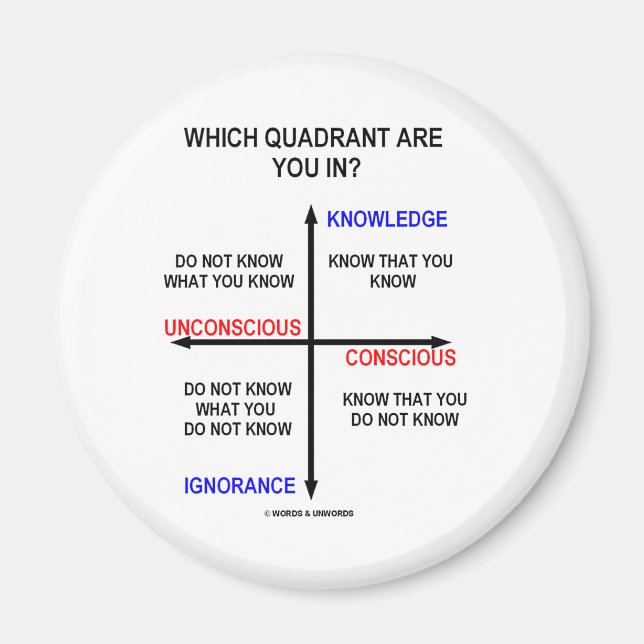 Which Quadrant Are You In? Magnet (Front)