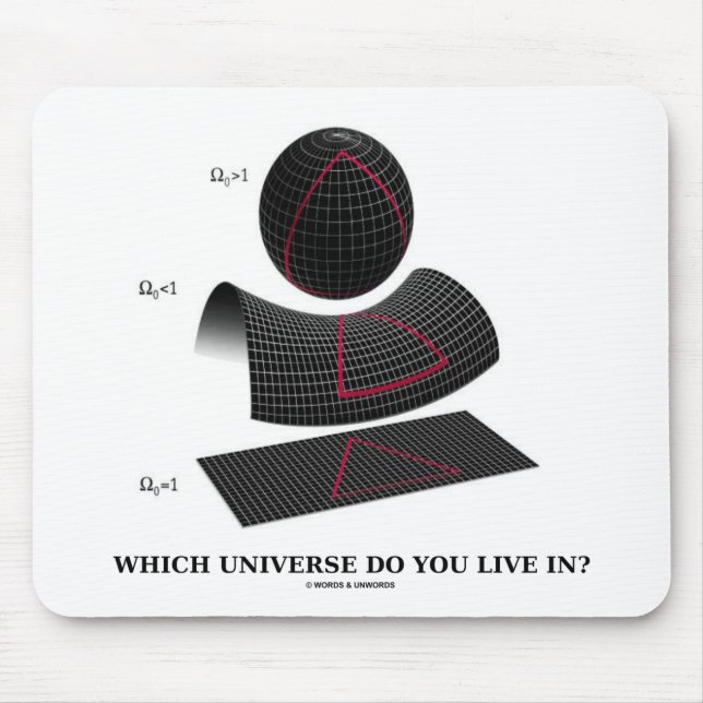 Which Universe Do You Live In? (Physics Humour) Mouse Pad (Front)