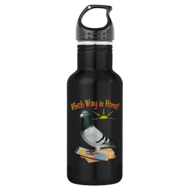 Which Way is Home? Pigeon Art 532 Ml Water Bottle (Front)