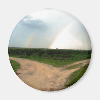 'Which way now?' Double Rainbow at Crossroads... Magnet