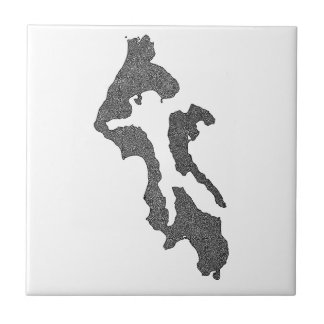 Whidbey Island Island County Map Design Tile