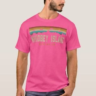 Whidbey Island Vintage Mountains Hiking Washington T-Shirt