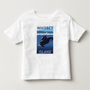 Whidbey Island, WashingtonOrca and Calf Toddler T-Shirt