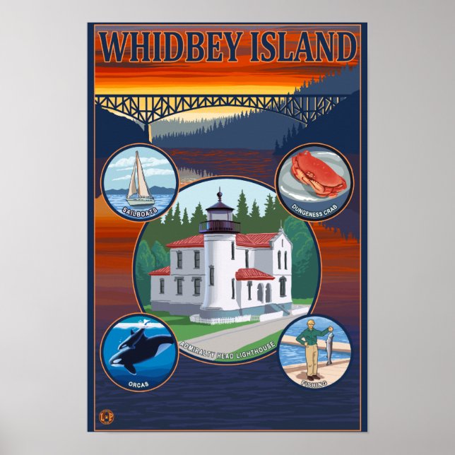 Whidbey Island, WashingtonScenic Travel Poster (Front)
