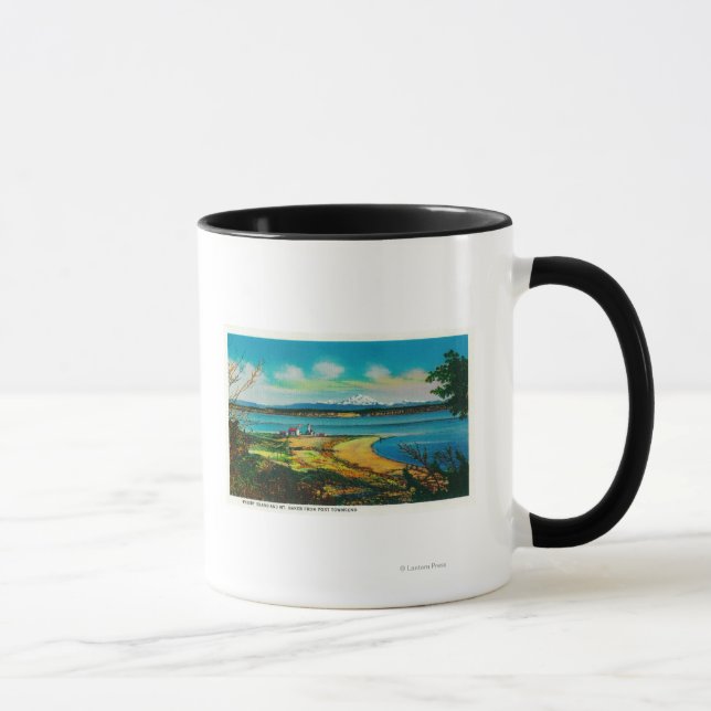 Whidby Island and Mt. Baker from Port Townsend Mug (Right)