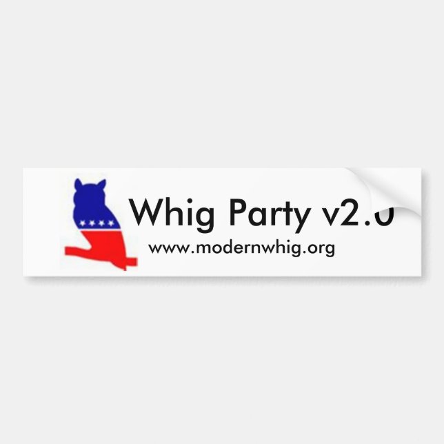 whigowl2, Whig Party v2.0, www.modernwhig.org Bumper Sticker (Front)