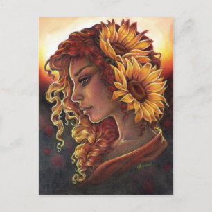 While Sunflowers Bloom Postcard
