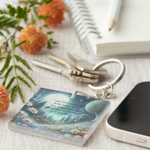 Whimical Night & Quote Key Ring
