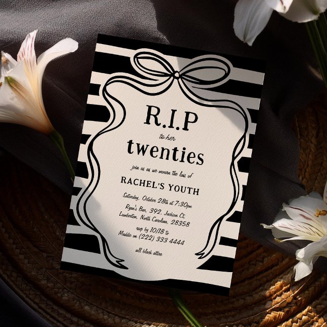 Whimiscal R.I.P to her Twenties 30th Birthday Invitation (Creator Uploaded)