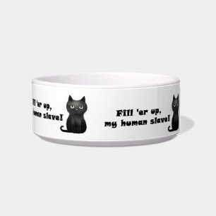 Whimsi-Cat Feeding Frenzy: 'Fill'er Up, Human Slav Bowl