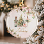 Whimsical 1st Birthday gold foil snowflakes Ornament<br><div class="desc">Whimsical 1st Birthday gold foil snowflakes Ornament 
Matching items available.</div>