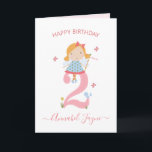 Whimsical 2nd birthday fairy girls cute pink card<br><div class="desc">An adorable 2nd birthday card with the cutest little fairies that you can personalise with the recipient's child name. The birthday fairy collection is perfect for little girls who adore magical creatures. You can choose between two types of cards. You can choose either silky gloss paper or matte paper. Matte,...</div>