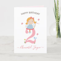 Whimsical 2nd birthday fairy girls cute pink 