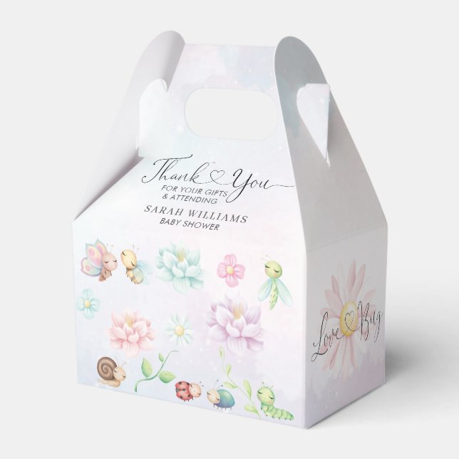 Whimsical A Little Love Bug Rainbow Favour Box (Front Side)