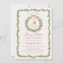 Whimsical A Merry Little Christmas Baby Shower