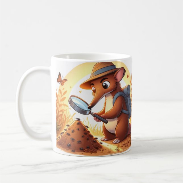 Whimsical Aardvark Mug for Animal Lovers (Left)