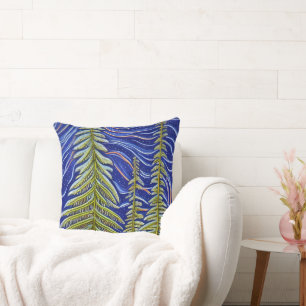 Whimsical Abstract Evergreens Cushion