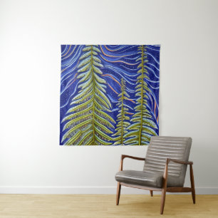 Whimsical Abstract Evergreens Tapestry