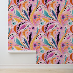 Whimsical Abstract Modern Colourful #2 Wallpaper