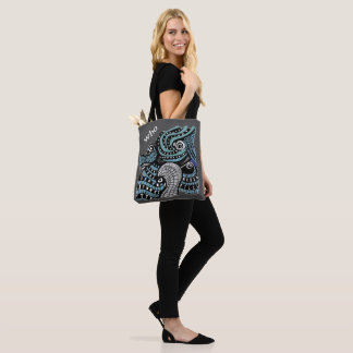 Whimsical Abstract Tentacles & Eyes Design Tote Bag