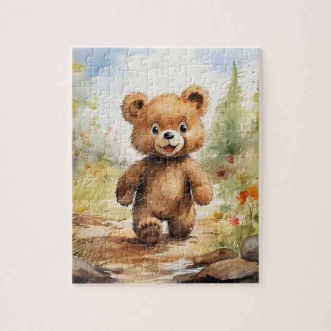 Whimsical Adventure Awaits with Our Cute Bear-Them Jigsaw Puzzle (Vertical)