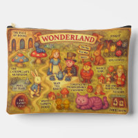 Whimsical Alice Adventures in Wonderland Map