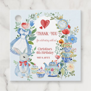 Whimsical Alice in Wonderland  Favour Tags
