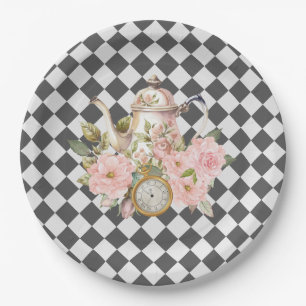 Whimsical Alice Mad Hatter Wonderland Birthday Paper Plate
