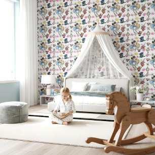 Whimsical Alice Teacup Sparkle Character Wallpaper