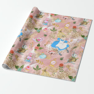 Whimsical Alice's Adventures in Wonderfland Story Wrapping Paper