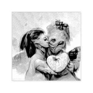 Whimsical Alien Romance Self-inking Stamp
