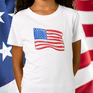 Whimsical American Flag / Patriotic USA T-Shirt