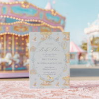 Whimsical Amusement Park Carousel Baby Shower