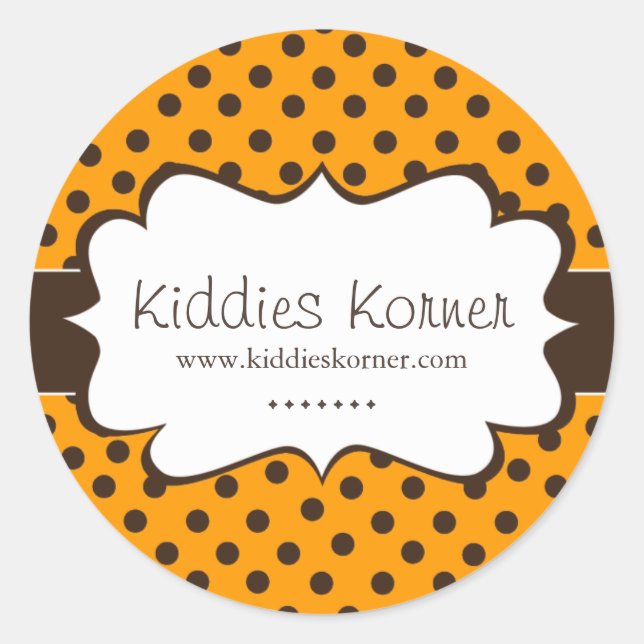 Whimsical and Cute Polk a Dot Stickers (Front)