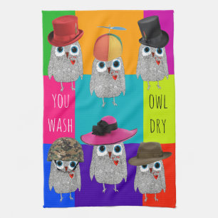 Whimsical and Cute Wise Owl Kitchen Towel