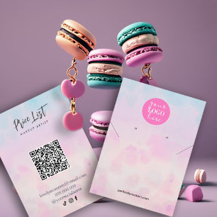 Whimsical and dreamy In Pastel Earring Display Business Card