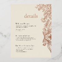 Whimsical and Elegant Foil Detail Enclosure Card