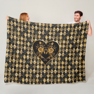 Whimsical and Elegant Goth  Fleece Blanket