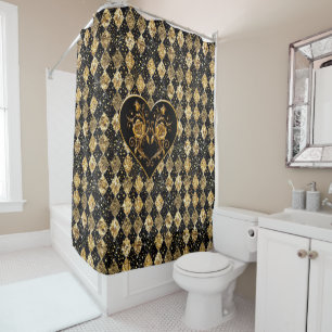 Whimsical and Elegant Goth Shower Curtain