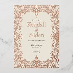 Whimsical and Elegant Rose Gold Foil Wedding
