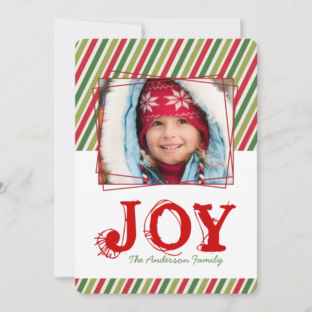 Whimsical and Fun Christmas Photo Card (Front)