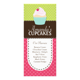 Whimsical and Fun Cupcake Rack Card
