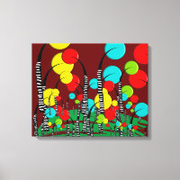 Whimsical and Quirky Tree Art Magical Forrest Red