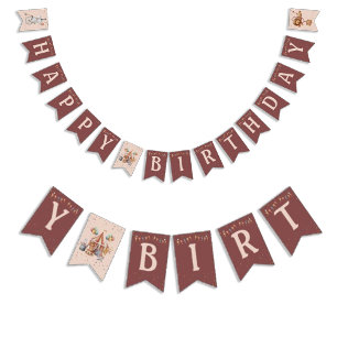 Whimsical Animals Circus Kids Birthday Party Bunting