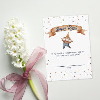 Whimsical Animals Circus Monkey Diaper Raffle