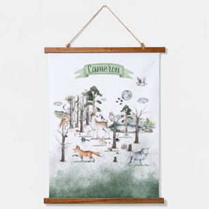 Whimsical Animals in the Woodland Customisable Hanging Tapestry