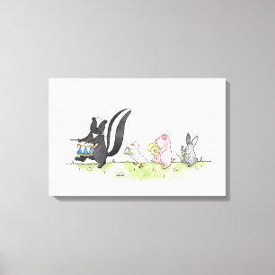 Whimsical Animals Marching Band Canvas Print