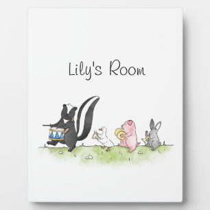 Whimsical Animals Marching Band Personalised Plaque