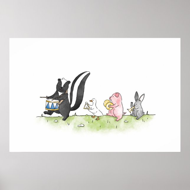 Whimsical Animals Marching Band Poster (Front)